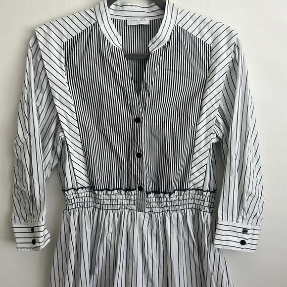 Sandro Striped 100% Cotton Midi Dress - Picture 5 of 11